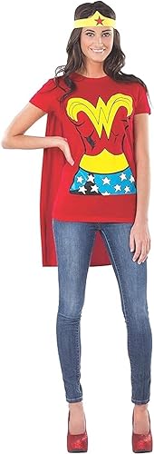 Miniatura 3 de Rubies DC Comics Wonder - Camiseta para mujer con capa y diadema