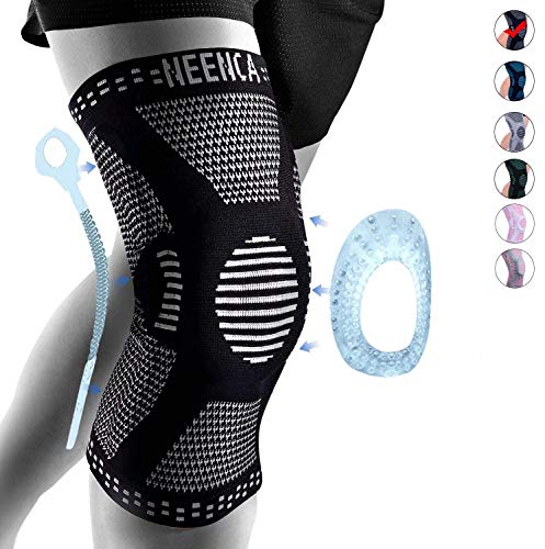 NEENCA Knee Brace for Men,Knee Compression Sleeve Support with Patella Gel Pads