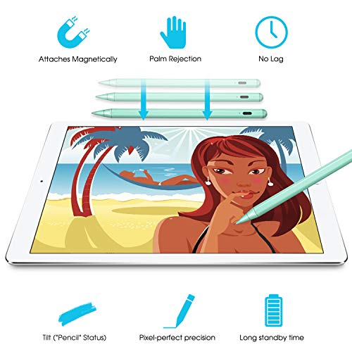 Stylus Pen Compatible with (2018-2020) Apple iPad, iPad Pencil with No Lag, High Precision, Tilt, Palm Rejection, for iPad 6th, iPad Mini 5th, iPad Air 3rd Gen, iPad Pro (11/12.9") - Green - Thumbnail 3