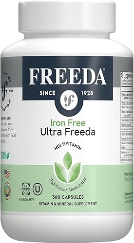 Miniatura 7 de Freeda Multivitamínico  Ultra Freeda sin hierro  Suplementos de vitaminas Kosher para la salud de la mujer  Vitaminas masculinas para la salud de