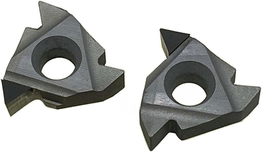 GBJ-1 2pcs 16IR AG60 CBN CNC Cutting Tools CBN For maching Hardened Steel and High Hardness Steel Threading Inserts (16IR AG60)
