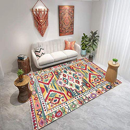 IWEYRHS Teppich, ethnischer Stil, Teppiche für Wohnzimmer, Zuhause, Vintage, Schlafzimmer, Sofa, Couchtisch, Teppich… – Bild 6