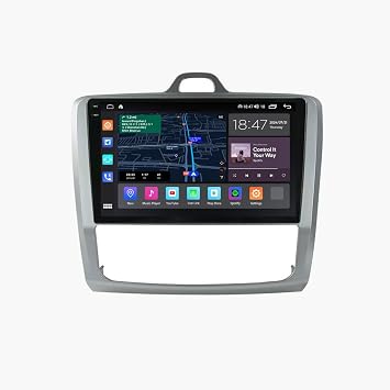 for Ford Focus MK2 2005-2010 Radio Update Car Stereo Carplay & Android Auto 8-Core 8+256GB 9-Inches 2K QLED Screen Head Unit GPS with Qualcomm Bluetooth -Support 360Camera