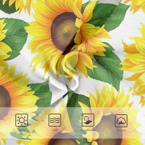 Joisal Sunflowers Yellow White Toddler Underwear Floral 2t Cotton Cute Panties Girl Stylish Undies Kids Briefs3