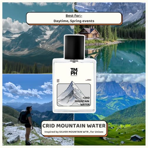 Image of TMPerfumehouse Crid mountain water EDP for Men & Women | Fresh, Aromatic & Long Lasting Perfume Spray | Fruity, Musky & Citrus Fragrance | Luxury Gift for Him & Her | TMPH | 50ml