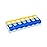 EZY DOSE Pill Organizer Weekly (7-Day), Medicine Planner, Vitamin Box, Daily Planner Case, 2 Times a Day, AM PM, Large Compartments, Easy Fill All Compartments at Once, Blue and Yellow, BPA Free