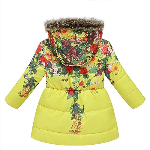Girls Winter Coats Hooded Sherpa Lined Lightweight Jacket Thick Warm Puffy Waterproof Windproof Cotton Jackets (B, 7-8 Years)3