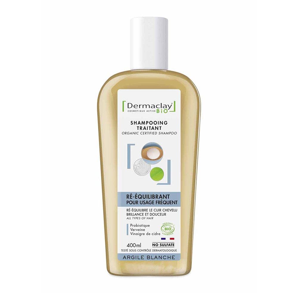 Shampoing Probiotique ré-​équilibrant (400 ml) - Dermaclay - Shampoings