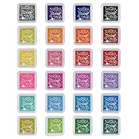 Pretop Set [24 Farben] Stempelkissen für Papierarbeiten, DIY, Handwerk, Fingerabdruck,Scrapbook, für 3-12 Jahre