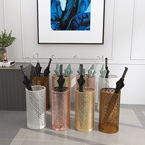 Seau à parapluie en métal pour éviter les sols mouillés dans votre entrée de bureau - 3