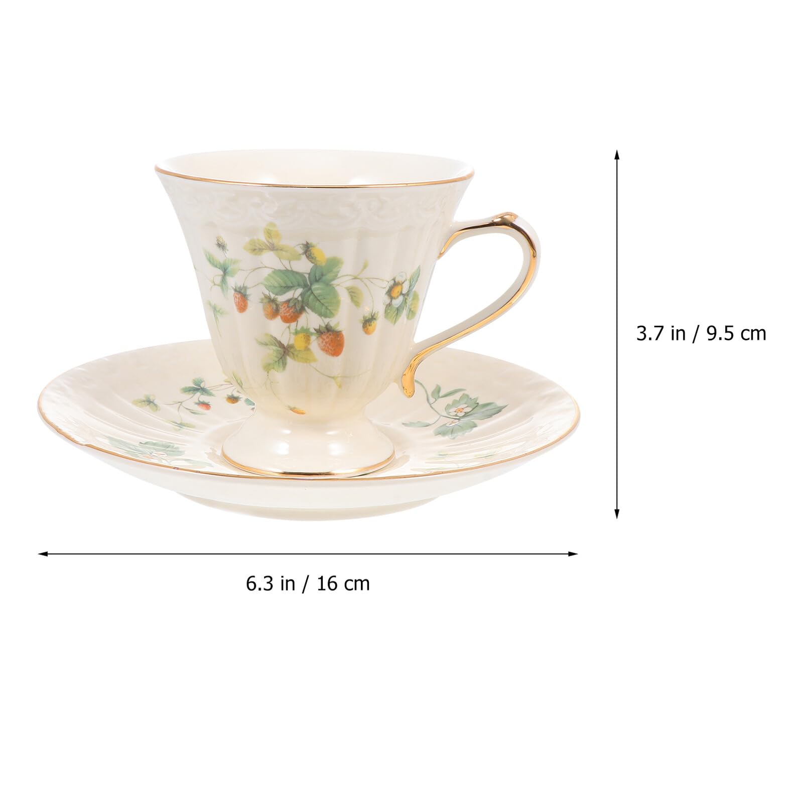 INOOMP Retro Keramiktasse mit Untertasse 1 Satz für Kaffee und Saft