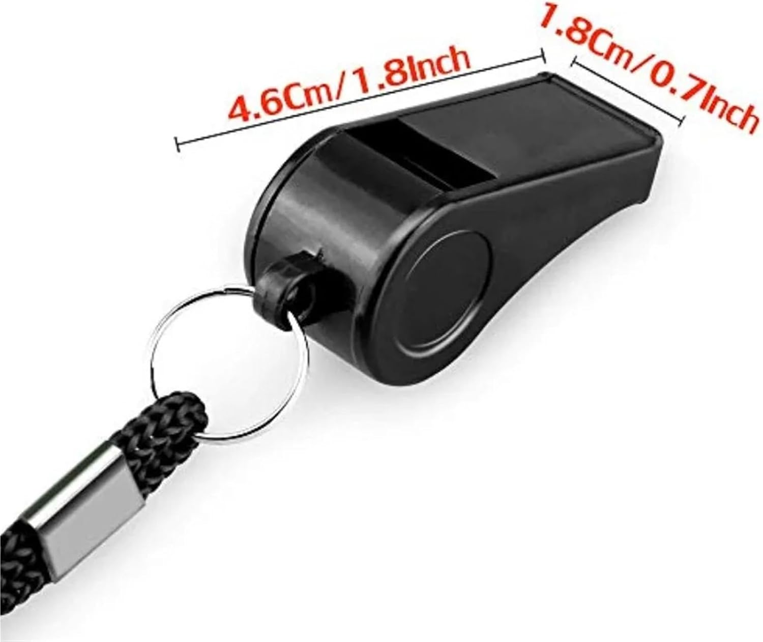 9 Packs Plastic Sports Whistles with Lanyard Loud Sound Ideal