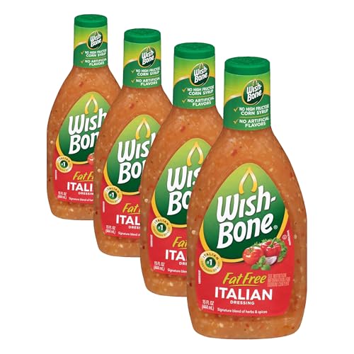 Image of Wish-Bone Fat Free Italian Salad Dressing, 15 FL OZ (Pack of 4)