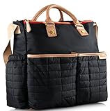 Designer Diaper Bag, by Maman With Matching Changing Pad- PATENTED