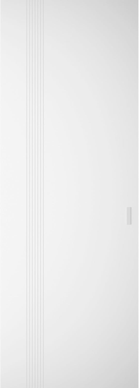 SARTODOORS Interior Hidden Barn | Basic 0111 Arctic White | Wood Veneer Doors | Magic Concealed Sliding Set | 42" x 84"