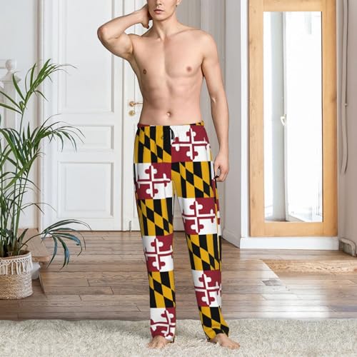 Colorado Moutain Flag Men's Pajama Pants Comfy Pajama Bottoms Drawstring Sleepwear Lounge Pants With Pockets3