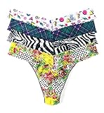 Hanky Panky Plus Size Walkman Featuring 1980s - 2010s 4-Pack Original Rise Thongs Multi One Size