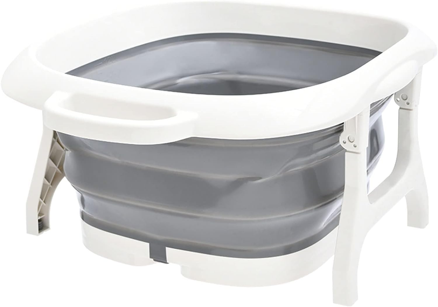 Bain de pieds pliable avec balle de massage pour soulagement du stress