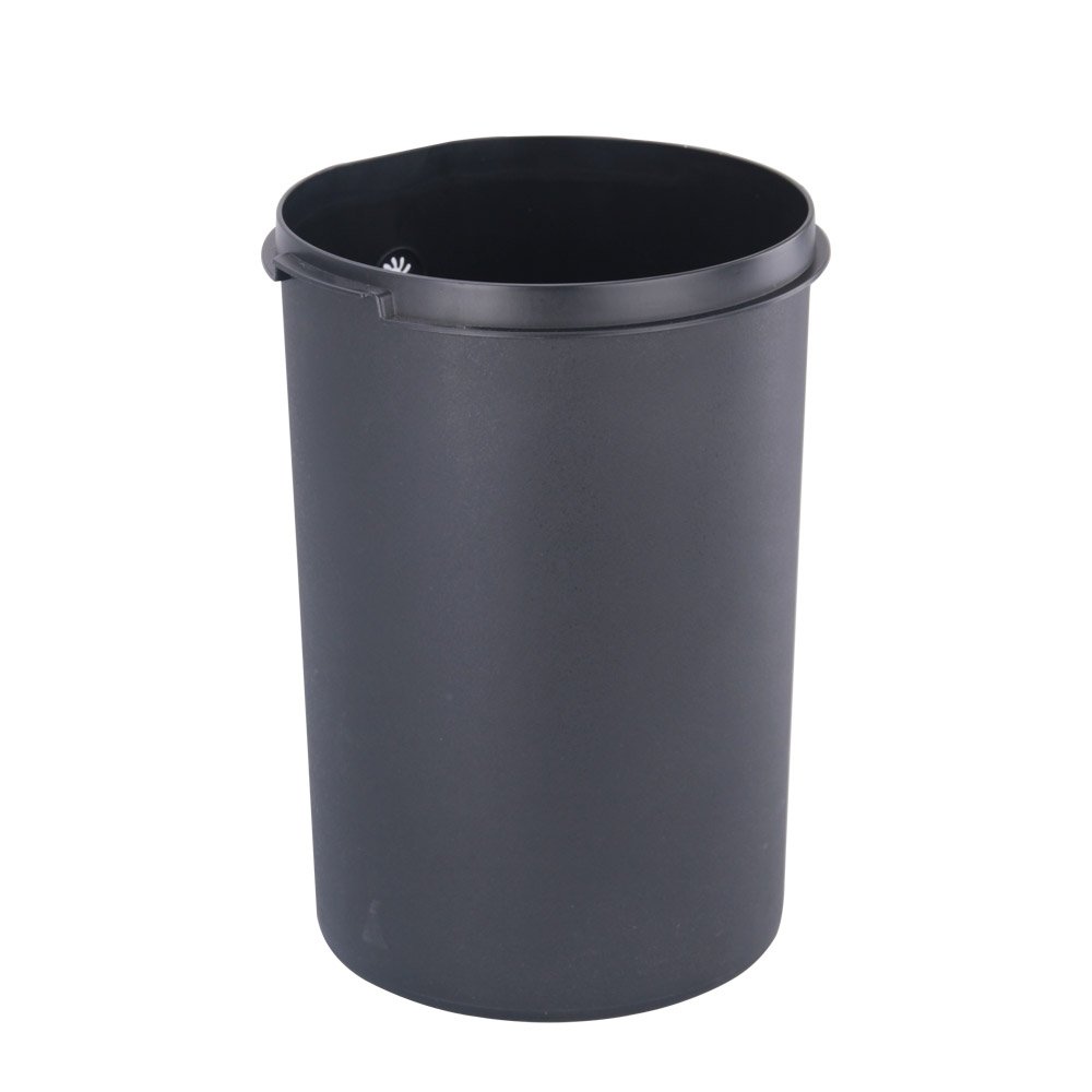 EKO Serene ALEK9215MT-12L Abfalleimer, rund, glatt mit Soft-Close-Deckel, langlebiger Freischwanger Tretmechanismus, gebürsteter Edelstahl, 12 l