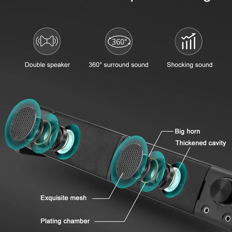 Barre de Son TV Premium - Haut-parleur Surround Stéréo 3.5mm - 5