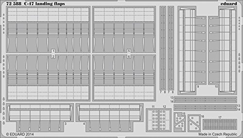 Eduard Photoetch 1:72 C-47 Landing Flaps Airfix kit de détails métalliques pour volets