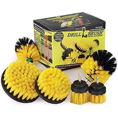 Cleaning Supplies - Bathroom Accessories - Drill Brush - Shower Cleaner - Shower Curtain - Bathtub - Bath Mat - Sink - Tile - Grout Cleaner - Porcelain - Fiberglass - Cast Iron - Tub - Flooring