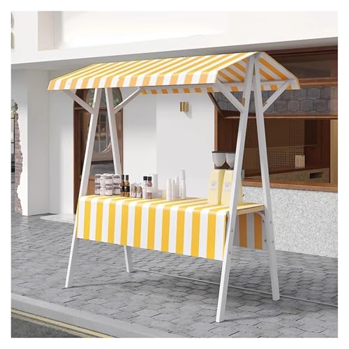 Genérico Carro de Camping Plegable, Carrito portátil para Acampar, Carrito Plegable para Playa, jardín, Picnic al Aire Libre, portátil con toldo, Carrito de Comida Ligero de Hierro de 1,8 m con Rueda
