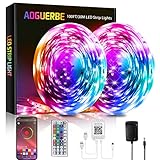AOGUERBE Luces LED 30M Tiras LED RGB con Remoto Control & APP Controlada Tira de Luz de Cambio de Color de Música para la Habitación, Pared, Escaleras, Camera Da Letto, Cucina, TV, Feste