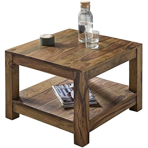 Mesa de Centro Cuadrada Moderna con Estante Cover