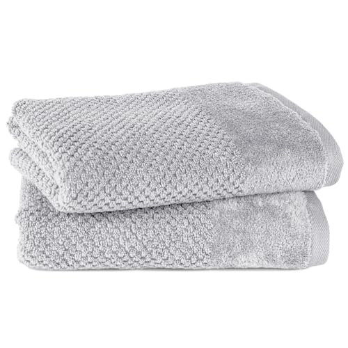 Pure Label 2-TLG. Handtücher Set mit Aufhängeschlaufen aus 100%...