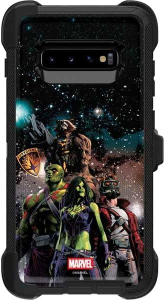 Skinit Decal Phone Skin Compatible with OtterBox Defender Galaxy S10 - Officially Licensed Marvel Guardians of The Galaxy Hero Squad Design