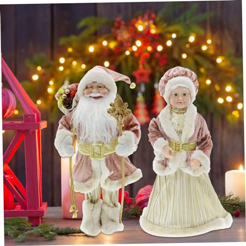 Figurines du Père Noël 2 pièces de 17,7 pouces pour décorer votre table - 3