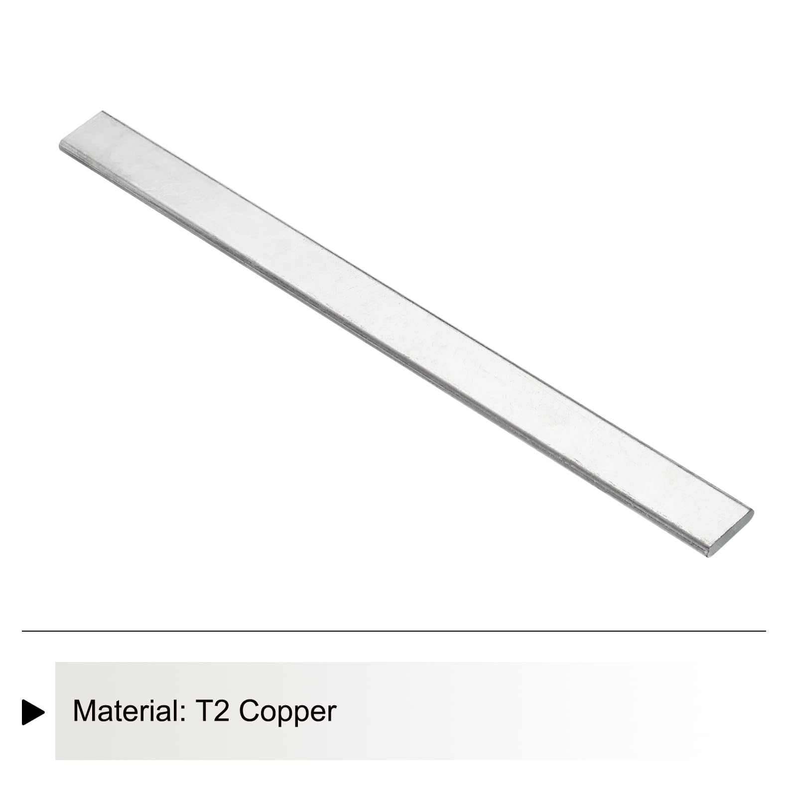 QUARKZMAN 1pcs 12" x 1" Cuivre Plat Barre,1/4" Épaisseur Étamé Cuivre Barre Stockage pour Mise Terre Systèmes Architectural Projets