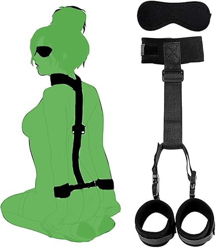 BDSM - Juego de restricciones de cama sexuales para adultos, para parejas, correas de cama King resistentes al sexo, ataduras para piernas, brazos,