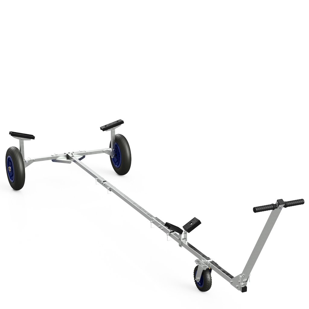 SUPROD Faltbarer Bootswagen Slipwagen Handtrailer Schlauchbootwagen Bootstrailer TR350, PU, Ø 350 mm