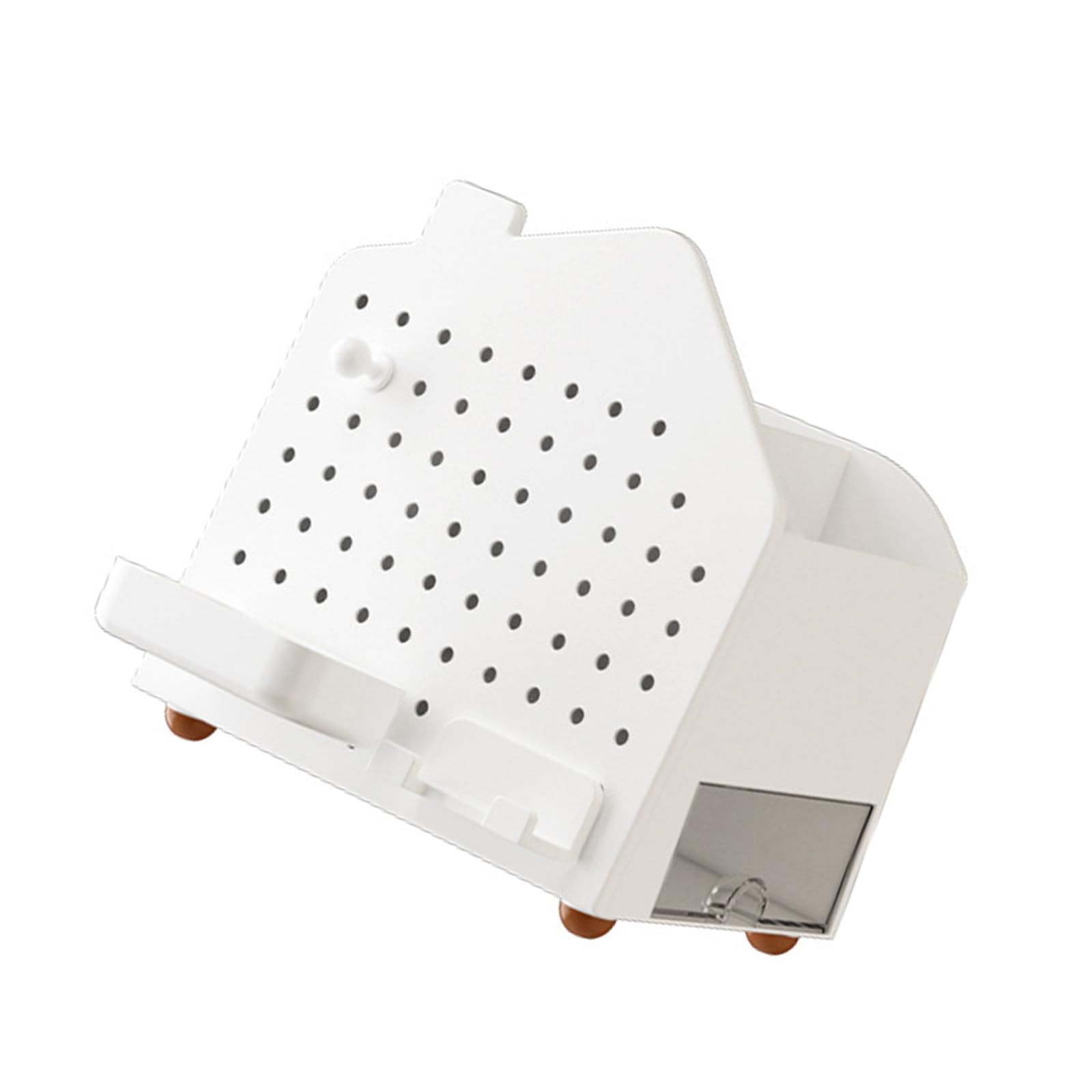HENYGEN Desk Organizers with Phone Stand Pegboard Storage Rack Desk Multifunctional Desktop Box for Bathroom Rack