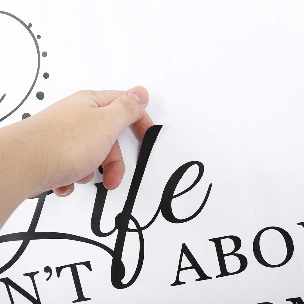 Pssopp La Vita Non è Aspettare Che Passi La Tempesta Adesivo da Parete Rimovibile Decorazioni per La Casa in PVC Citazione Artistica Motivazionale per Camere da Letto e Uffici 57 X 108 Cm
