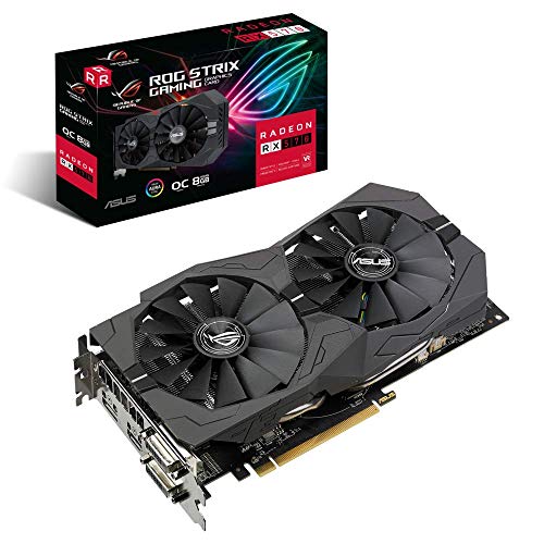 Asus ROG Strix Radeon RX570 OC Edition Scheda Grafica, 8 GB GDDR5, Ventole Wing-Blade, Tecnologia 0 dB, DirectCU II, Tecnologia Auto-Extreme, Super Alloy Power II, FanConnect II, GPU Tweak II
