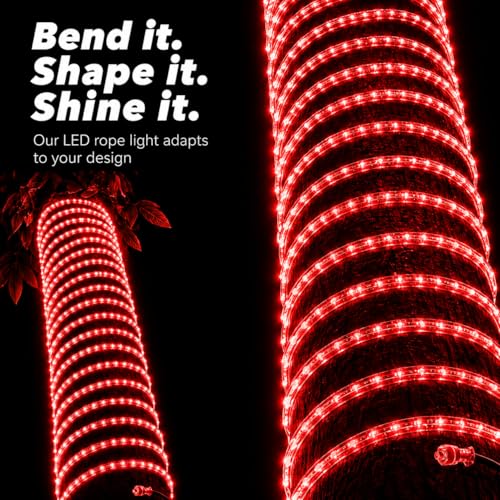 Image of COXO 3 Meters LED Rope Light for Decoration - Waterproof Red SMD Cove Light for Ceiling, Home Decor, LED Pipe Light for Diwali, Festival, Indoor, Outdoor Use (Red, 3 Meter)