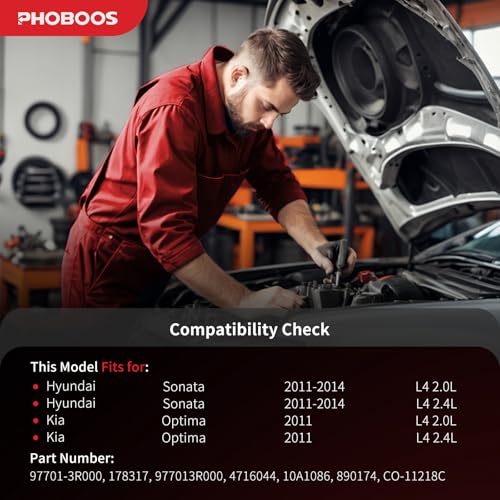 Image of PHOBOOS A /C Compressor with Clutch Compatible with Hyundai Sonata & Kia