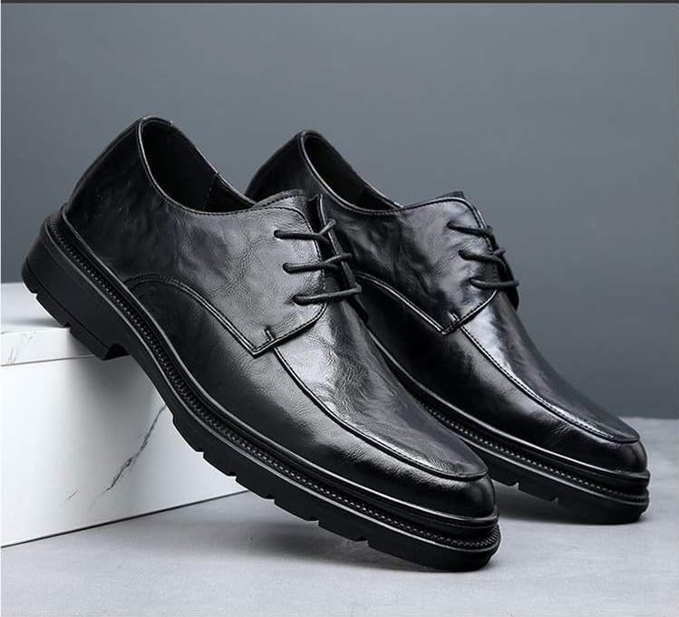 Men's Lace-Up Soft Leather Oxford Shoes Business Formal Casual Soft Sole British Style Wedding Footwear3