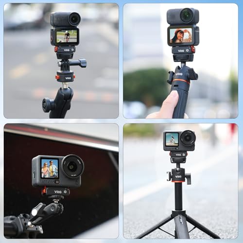 Image of VRIG Magnetic Quick Release Base for DJI OSMO Action6 /Nano,Magnetic Mount with 1 /4 inch Threaded Hole Compatible with DJI OSMO Action6 /Nano Quick Release Adapter