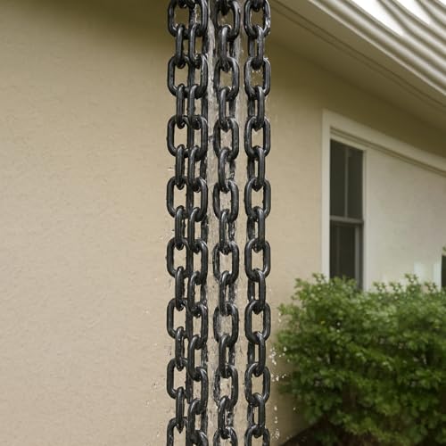 Image of Peacock Pathy Chain Decorative Rain Chain Durable Polycarbonate that Won't Break or Fade in Color. 20 Mtr