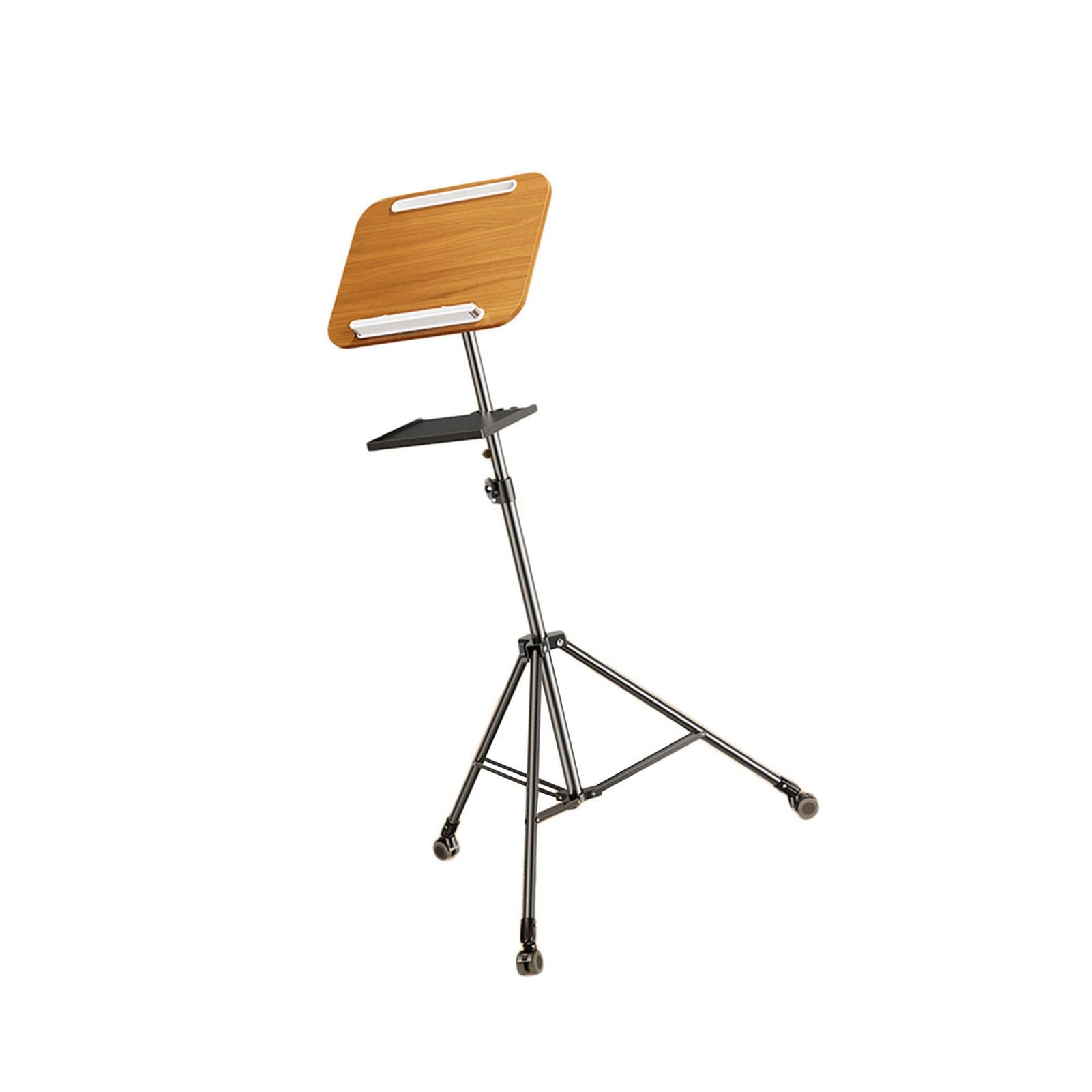 Leggio regolabile autoportante con rotelle, porta ricette mobile per aule, ufficio, matrimonio, altezza 82-145 cm