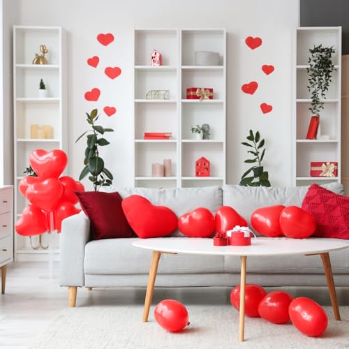 QUARKZMAN 100 Stück Herz-Papierausschnitte 2,5 Zoll kleine herzförmige Tags für Valentinstag Handwerk Klassenzimmer Pinnwand, Pink