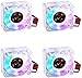 GeeekPi 4PCS Raspberry Pi Lüfter 40x40x10mm DC 5V Brushless CPU Lüfter für Raspberry Pi 4 Modell B, 3B +, Raspberry Pi 3/2 Modell B (Bunt)