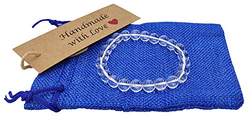 Plus Value Natural Reiki Healing Feng Shui Vastu Crystal Gemstone Beads Bracelet Original Bracelets for Men and Women (8mm)