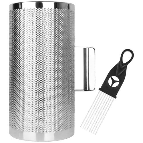 ZUQIAN 12 x 6 Stainless Steel Guiro Instrument Latin Percussion Metal Guiro Shaker with Scraper Percussion Instrument Guira Dominicana Wiro Musical