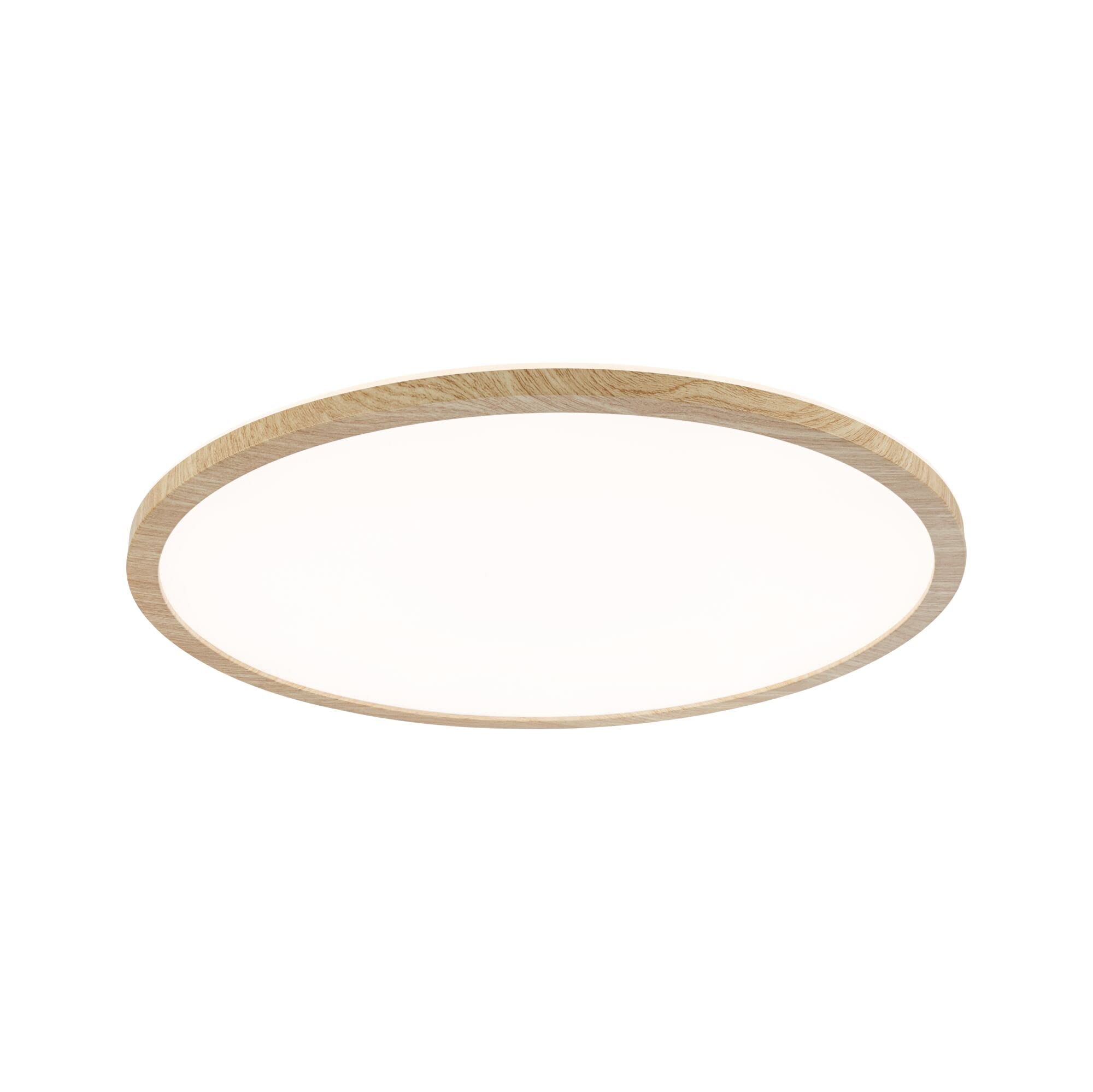 Paulmann 71029 Panel LED Atria Shine plafón con Backlight redondo IP44 22W 2300lm 420mm acabado madera plástico 3000K blanco cálido luminaria de baño