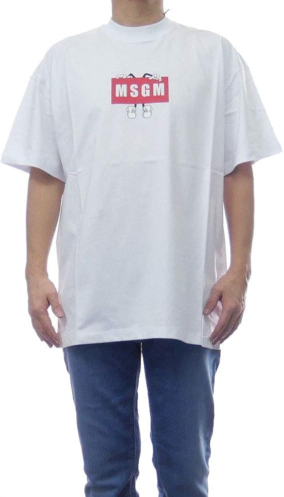 Amazon Msgm エムエスジーエム クルーネックtシャツ 3040mm108 メンズ 並行輸入品 Tシャツ カットソー 通販